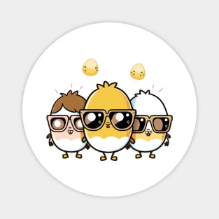 These eggcellent friends are ready for some sunny adventures Magnet